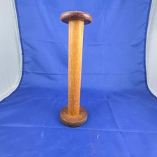 Vintage Wooden Thread Spool Holder Stand 10" Tall Sewing Textile