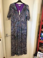 M&S multicoloured paisley print maxi dress with tie belt UK size 18 BNWT