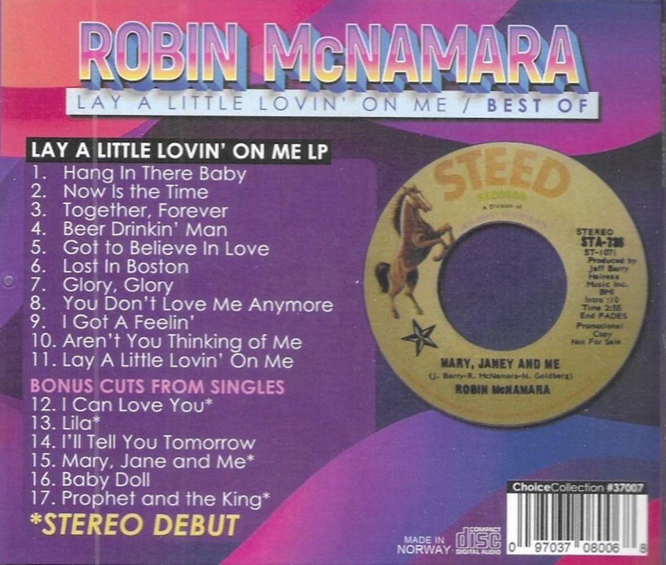 Robin McNamara Lay A Little Lovin' On Me: Best Of (CD) | eBay