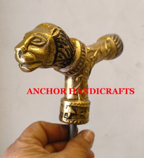 Handmade Antique Finish Lion walking stick Handle Unique lion Handle for canes