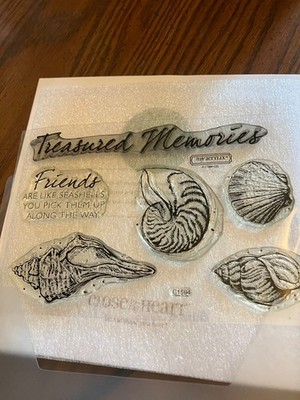Close to my Heart. Acrylix stamps. C1594 treasured friendship. Shells. Friends m