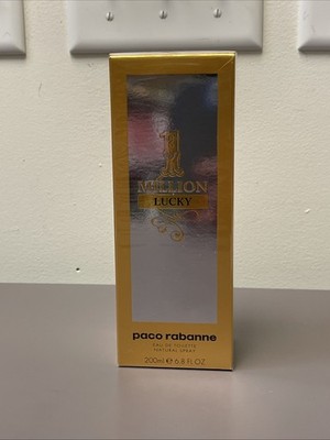 One Million Lucky Paco Rabanne Men Cologne 6.8 FL OZ/200 ML EDT,Batch=40801, NIB