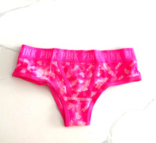 Victoria's Secret PINK Logo Cheekster Panty Pink Crest