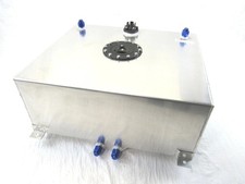 Universal Aluminum 20 Gallon Fuel Cell W 0-90 Ohm Sending Unit Polished Sender