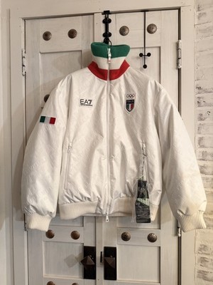 Limited AUTH Armani EA7 Team Italy Podium Bomber Jacket ARDOR7 Olympics Milano 