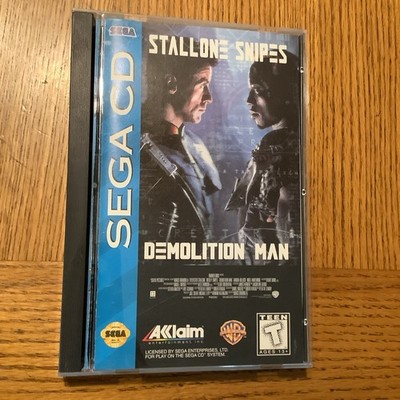 Demolition Man (Sega CD, 1995) CIB Complete in Box with Manual, Reg Card, Foam
