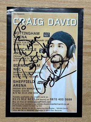 Signierter Tourflyer 2001 - Craig David