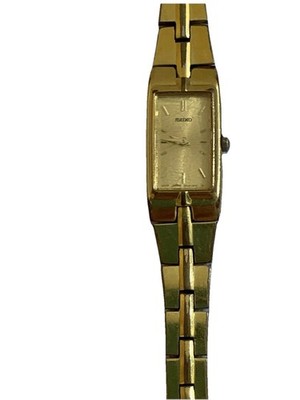 Seiko Women's Quartz Movement Analog Gold-Tone Water Resistant Needs Battery VTG