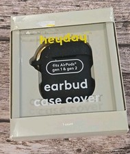 Heyday Earbud Case Cover Black Fits AirPods Gen 1  Gen 2 NIB 196 
