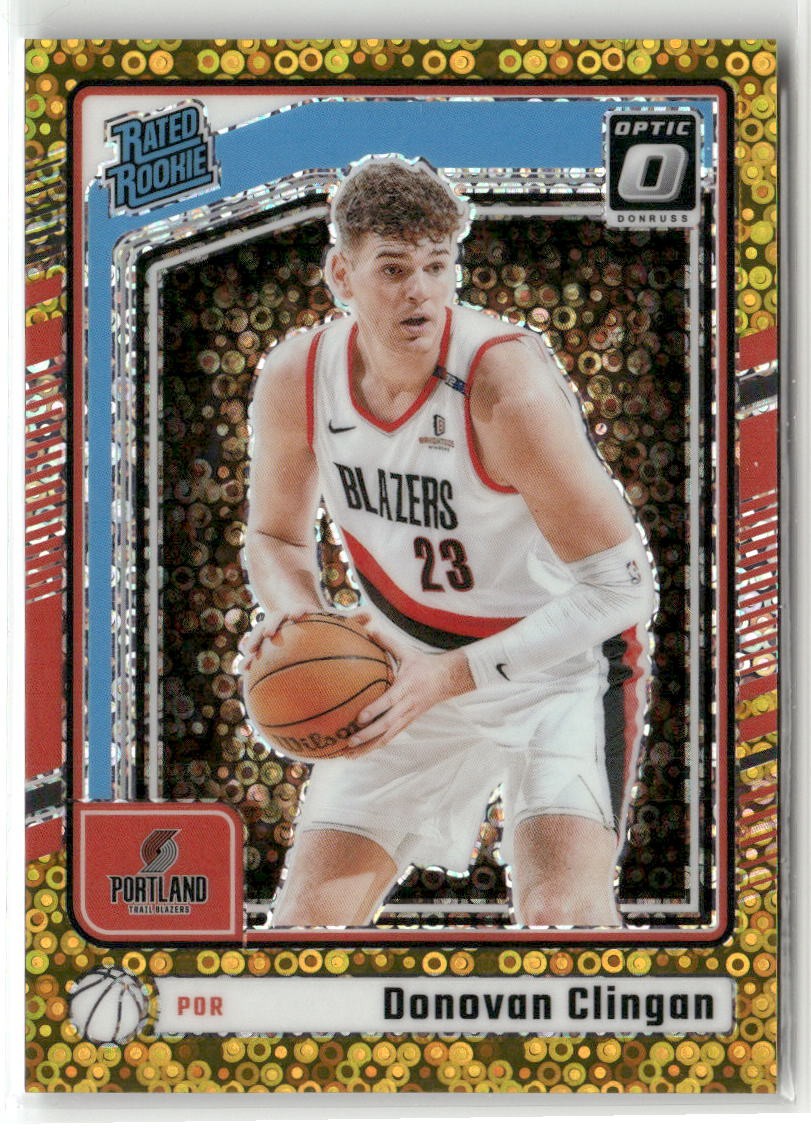 2024-25 Donruss Optic #272 Donovan Clingan Rookie Fast Break Gold 10/10 RC