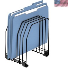 Portable 7-Slot Wire File Organizer with Diagonal Corners for Easy Access