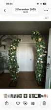wedding flower arch 2.2m full greenery .optional pastel peach flowers