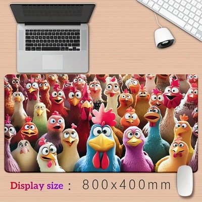 40*90cm1pc Cute Chicken-Shaped Mouse Pad & Desk Mat with Non-Slip Rubber Base, C