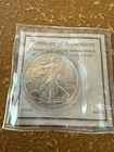U.S. Mint American Eagle 2016 1 oz Silver Coin Certificate Number 223150