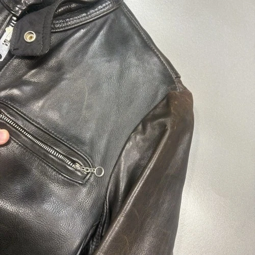Vanson Associates Brown Boston Cafe Racer Leather Jacket Lined Size 38 USA Made image 7