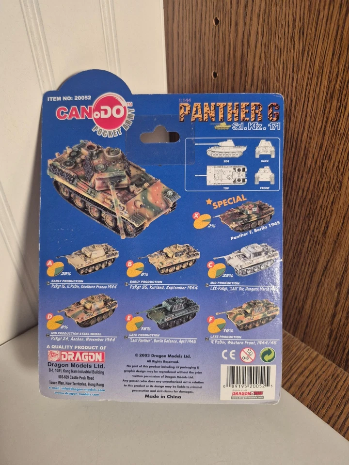1:144 Can Do Pocket Army Panther G Tank 20052 Dragon Models - Image 2 of 2