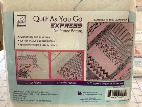 June Tailor Quilt As You Go Express Pattern Sophisticated Strips 40" x 50"