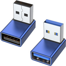 90 Degree USB 3.0 Adapter 2 Pack, up and down Angle USB a Male to Female Convert