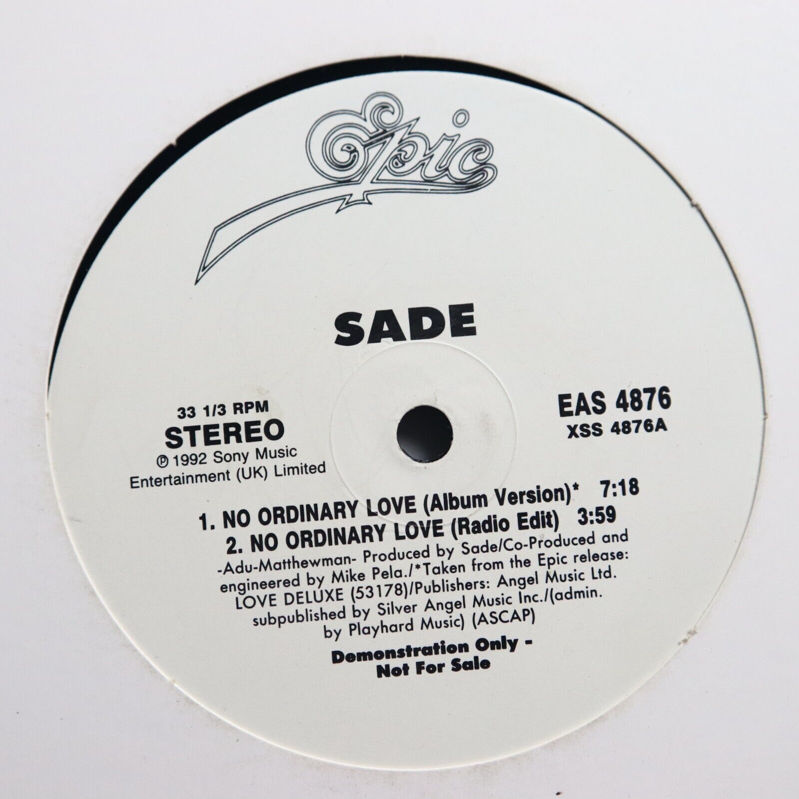 Sade - No Ordinary Love, Releases