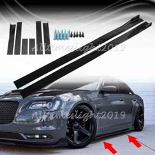 For Chrysler 300 2010-2023 Side Skirts Splitter Spoiler Extension Gloss Black
