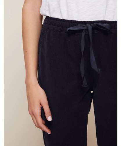 The White Company Cotton Cord Tapered Trousers Joggers Size 6 Navy BNWT - Picture 4 of 7