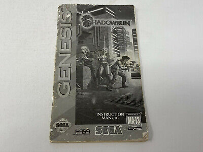 Shadowrun (Sega Genesis, 1994) Complete in Box with Manual - CIB TESTED GUC  10086013528