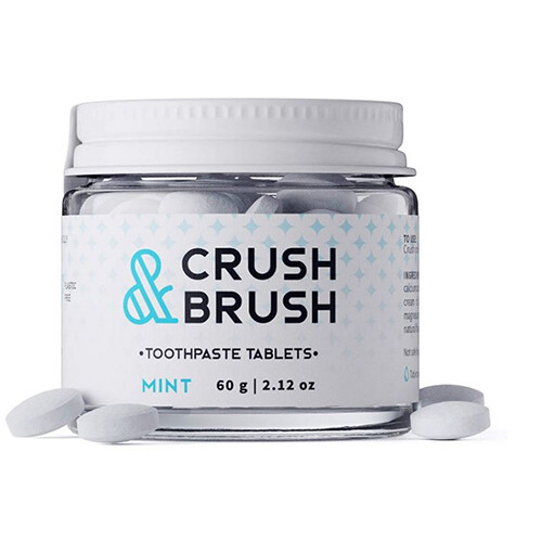 Toothpaste Tablet Jar 0 Mint 2.12 Oz By Crush & Brush - Picture 1 of 1