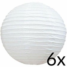 Quasimoon BULK CASE 18" White Round Paper Lantern, Hanging Decorations, Even ...