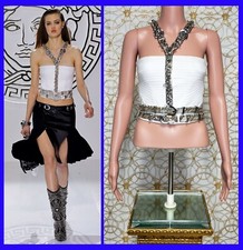 F/W 2013 look # 6 VERSACE WHITE STUDDED TOP 38 - 2