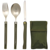 "Mfh Outdoor Essbesteck \"Camping\" Oliv Klappbar"