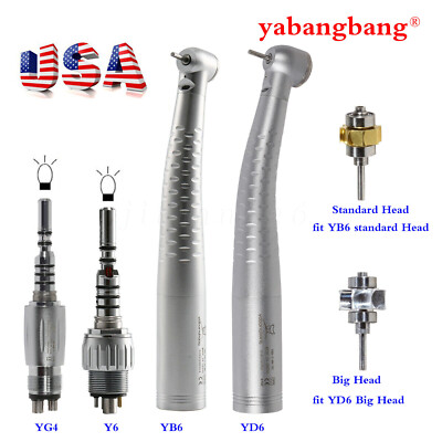 YABANGBANG Dental Fiber Optic LED High Speed Handpiece /Quick Coupler 4/ 6 Holes