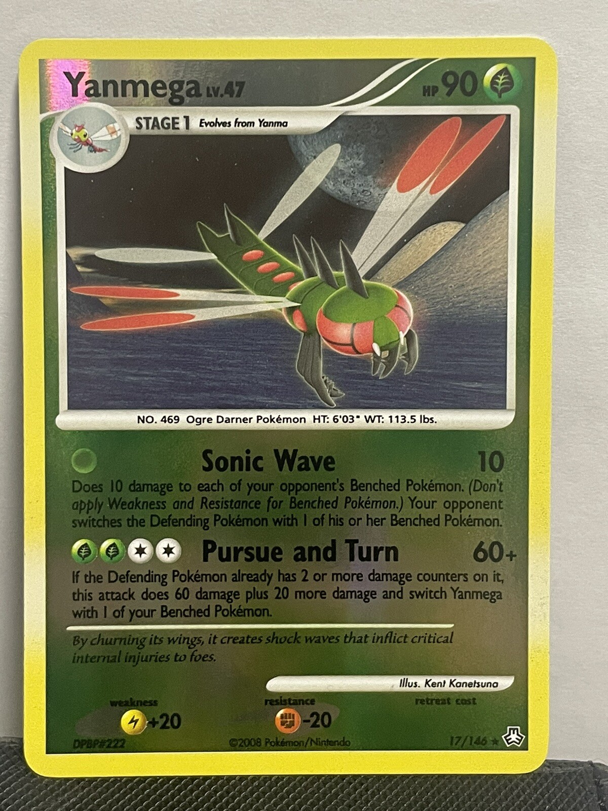 Pokemon Card TCG Yanmega LV. 47 Reverse Holo D&P Legends Awakened 17/146 NM