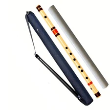 Wooden Flute Natural Indian Musical Instrument Bansuri B Scale 21 Inches