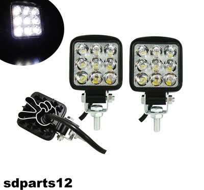 Faro Slim Supplementare Profondita Auto Fuoristrada 12v Quadrato 9 Led 27w Ip67
