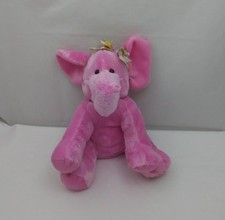 Pink Elephant Sweethearts Foot Bow Applause Russ Plush 12" Toy Lovey 2007