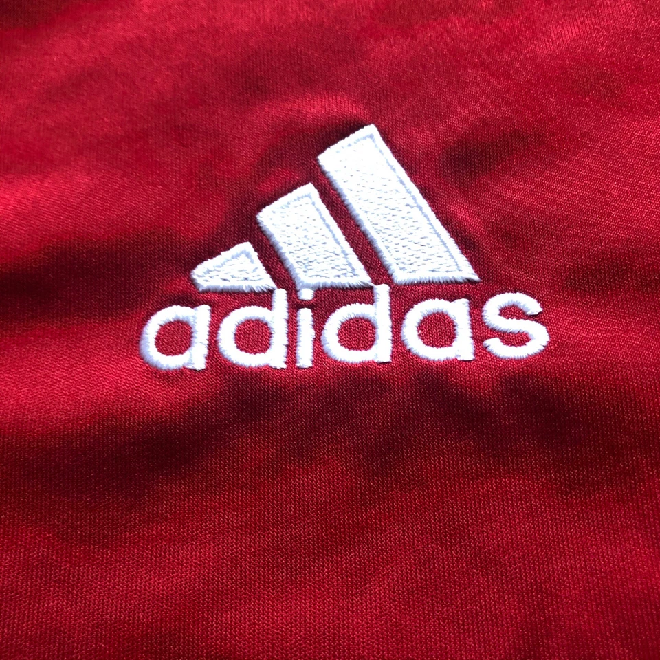 Adidas Climalite Red Striped Workout Tee Shirt Mens Size XL - Image 4 of 4