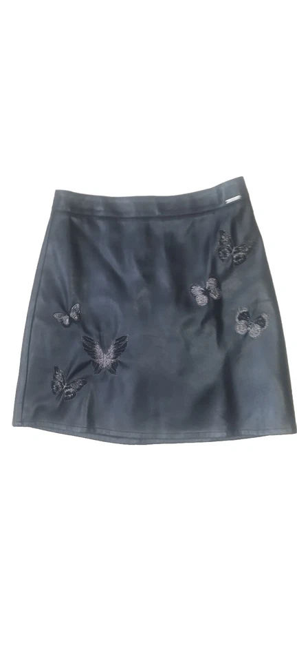 Original Guess Rock Lederrock echt Leder schwarz Gr 36 -38  - Bild 3 von 4