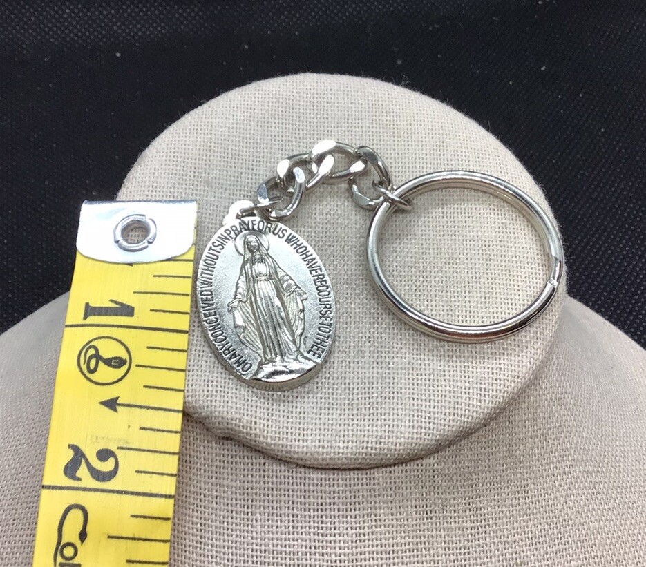 小物 Antidote Buyes Club Mary Key Ring Silver Vintage Silver Tone Costume Mother Mary Key Chain E474 | eBay