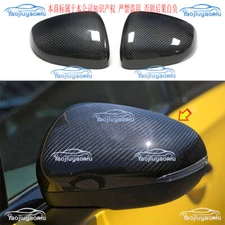 Real Carbon Side Door Rearview Mirrors Cover Trim For Mercedes-Benz CLA 20-2024