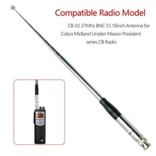9-51"20W 27MHz BNC Telcscopic Antenna For Cobra HH50WXST HH50 CB Walkie Talkie e