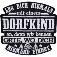 Lustige AufnäHer: Dorfkind AufbüGler Biker Patch/BüGelbild/Applikation
