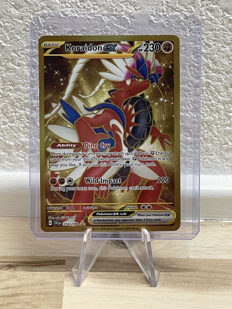 Pokemon SCARLET & VIOLET (English) - KORAIDON EX - HYPER RARE GOLD -  254/198