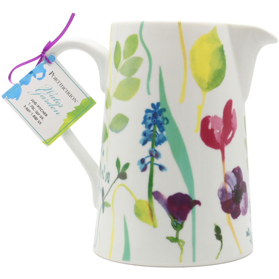 Portmeirion Water Garden Jug Pitcher 1.7 L Porcelain Dishwasher Safe 3