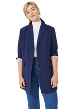 Ellos Women's Plus Size Long Boyfriend Blazer