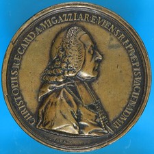 CRISTOFORO MIGAZZI MEDAGLIA 1761 ELEZIONE A CARDINALE BRONZO qBB MEDAGLIE