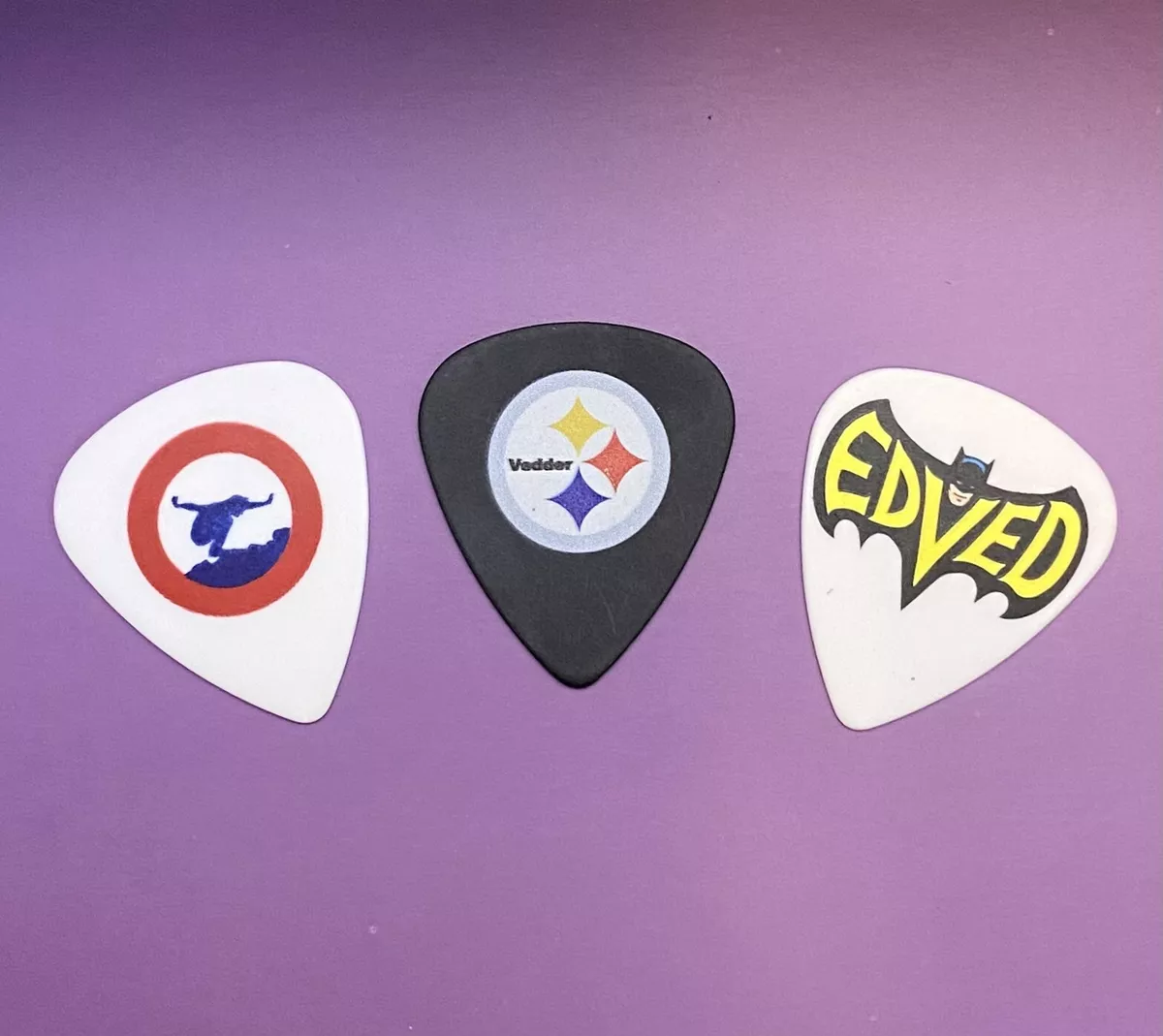 Pearl Jam Eddie Vedder Guitar Pick Set Of 3 100 Authentic Gifted By Eddie
