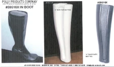 4 Pair #59516K Tru-Shape tm Boot Stands,14.5" Polly Products Solid Black plastic