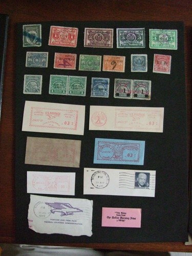 US State Revenues TX NY OH + 1930s  metered postage Fed Govt fee paid + special - Picture 1 of 12