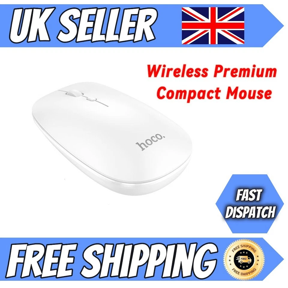 White 2.4GHz Wireless Cordless Optical Mouse with USB for PC, Laptop, Mac UK NEW - Image 4 of 4
