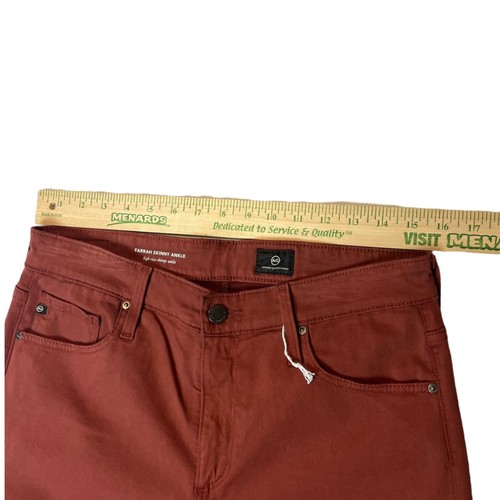 Adriano Goldschmied AG The Farrah High Waist Skinny Jeans Womens 31 Red Brown - Picture 8 of 9